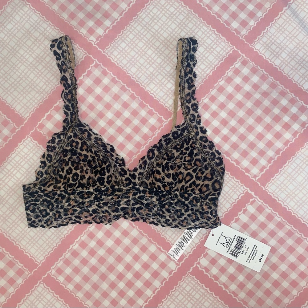 Hanky Panky Printed Signature Lace® Crossover Bralette Classic Leopard / XS